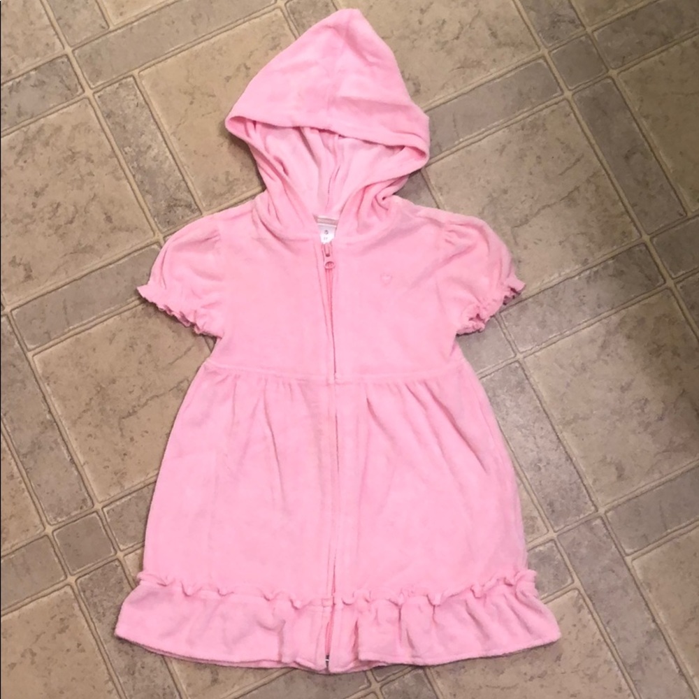 Old Navy Pink Hooded Kids Swim Coverup